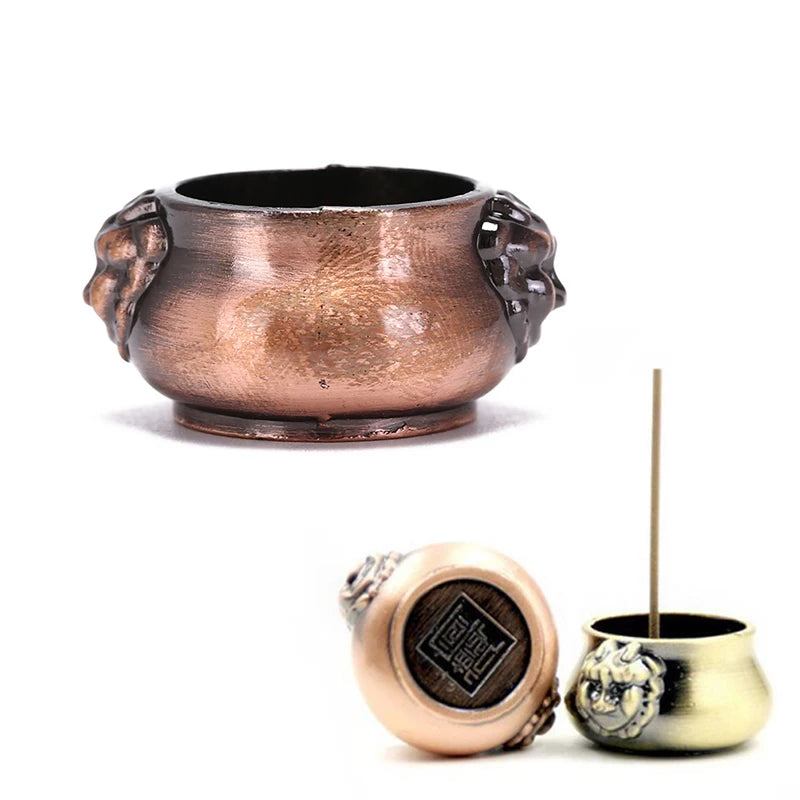 New 1PC Alloy Incense Burner Stick Holder Plate Buddhism Lotus