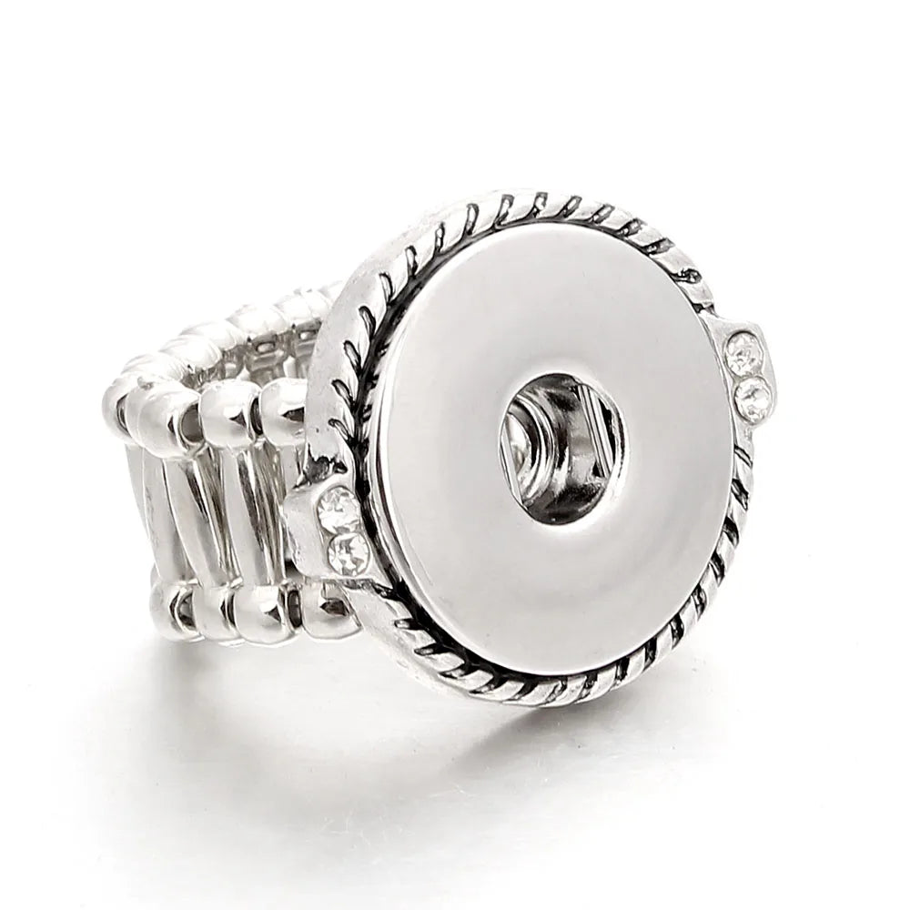 Fashion Snap Ring Jewelry DIY 18mm Adjustable
