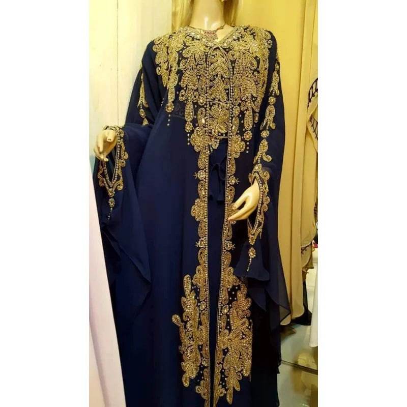 New Year Special Two Pisces Dress Inner Jacket Moroccan Dubai Kaftan Abaya