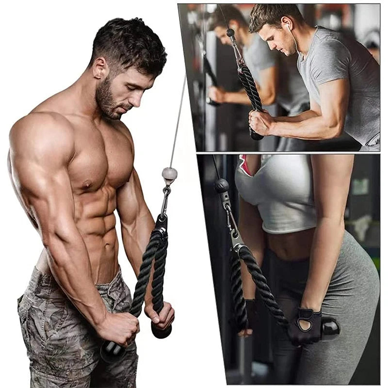 Tricep Rope Push Pull Down Cord for Bodybuilding