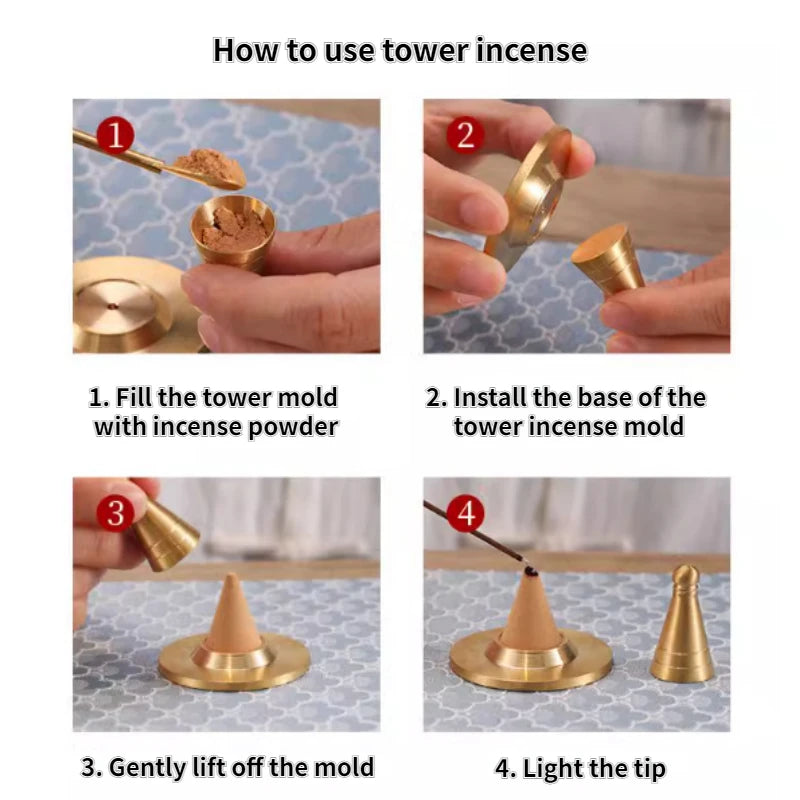 Pure Copper Incense Appliance Set Household Indoor Fragrance