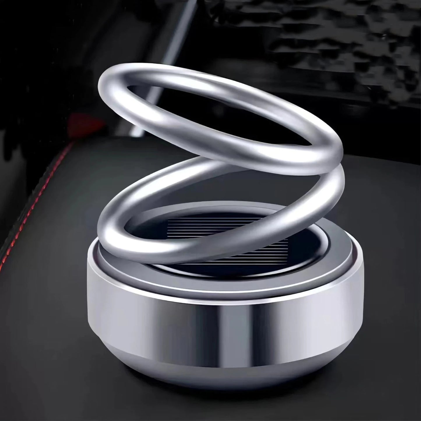 Solar Car Aromatherapy Double Ring Levitation Automatic Rotation Fragrance
