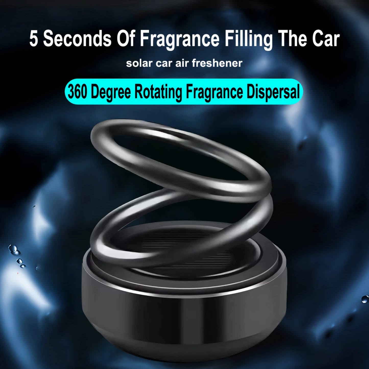 Solar Car Aromatherapy Double Ring Levitation Automatic Rotation Fragrance