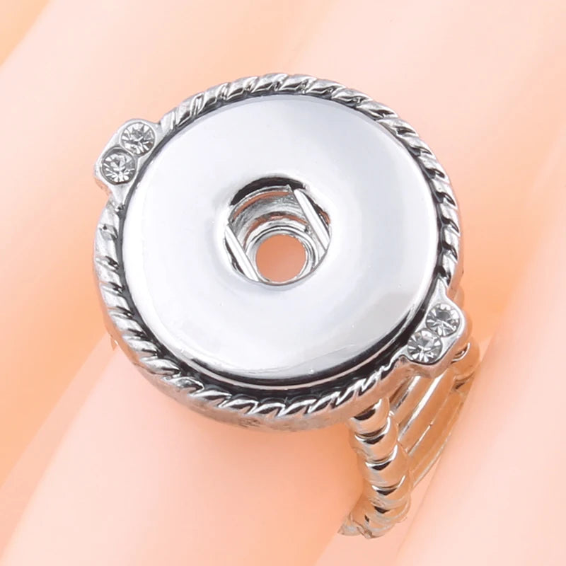 Fashion Snap Ring Jewelry DIY 18mm Adjustable