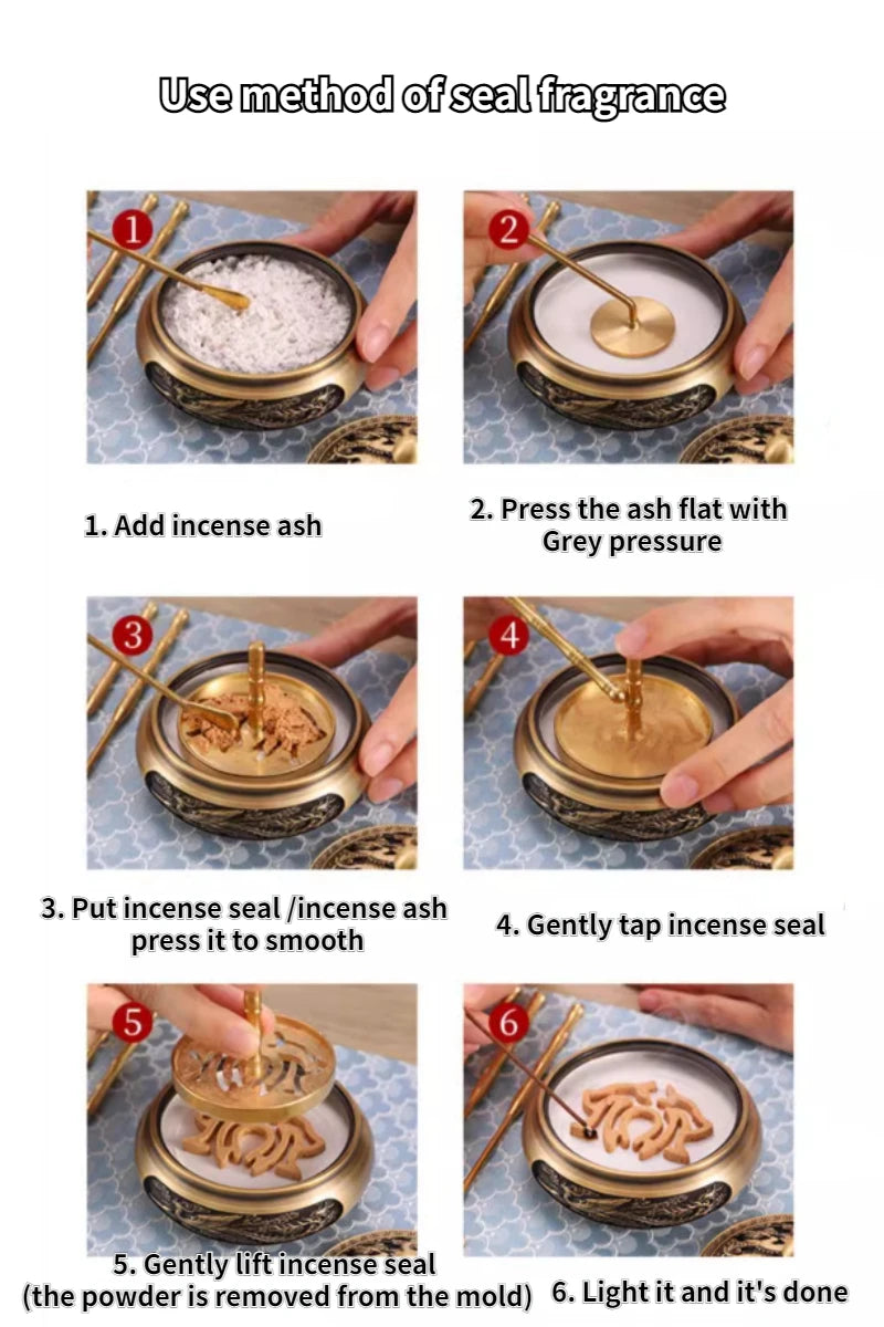 Pure Copper Incense Appliance Set Household Indoor Fragrance