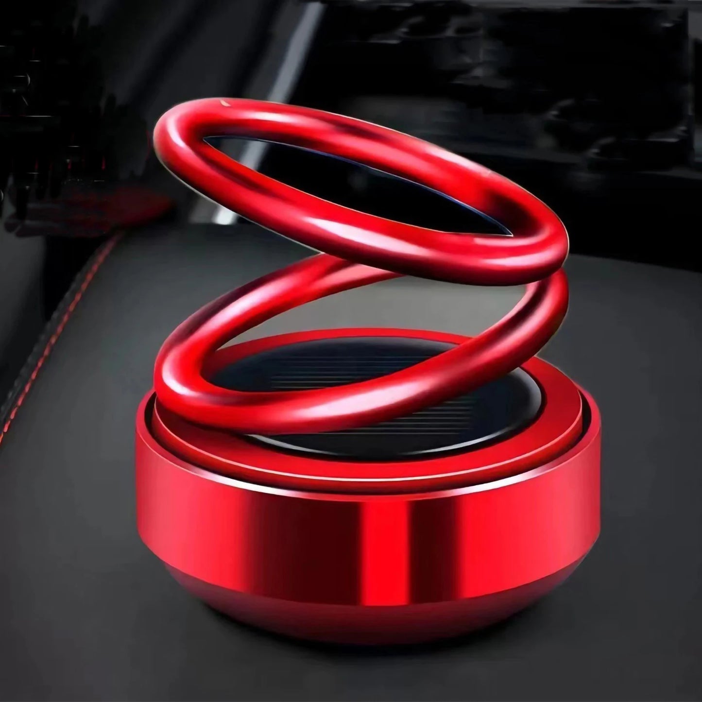 Solar Car Aromatherapy Double Ring Levitation Automatic Rotation Fragrance