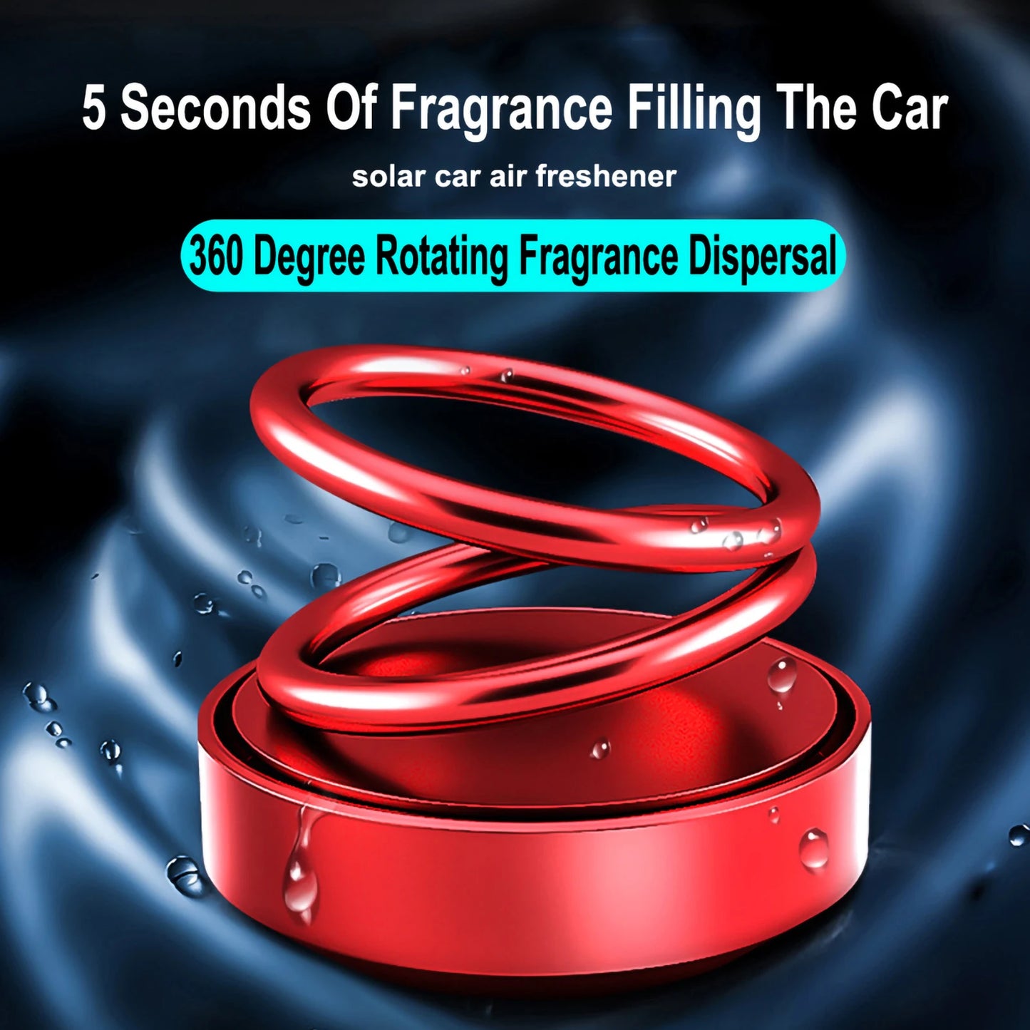 Solar Car Aromatherapy Double Ring Levitation Automatic Rotation Fragrance