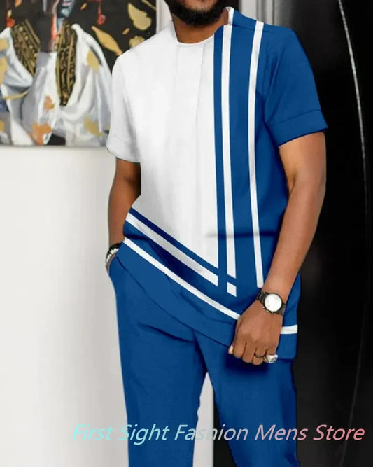 African Outfits Men Tracksuit Set Summer Fashion