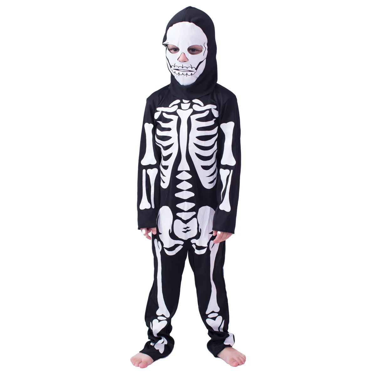 Halloween Skeleton Costume Kids Skull Bones Jumpsuit