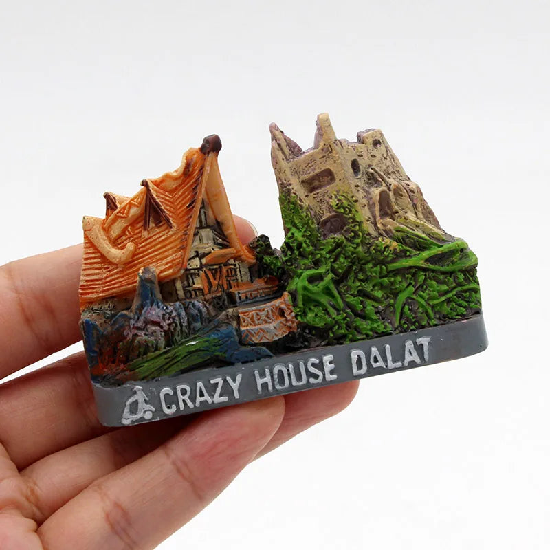 3D fridge magnet Southeast Asia Vietnam crazy house