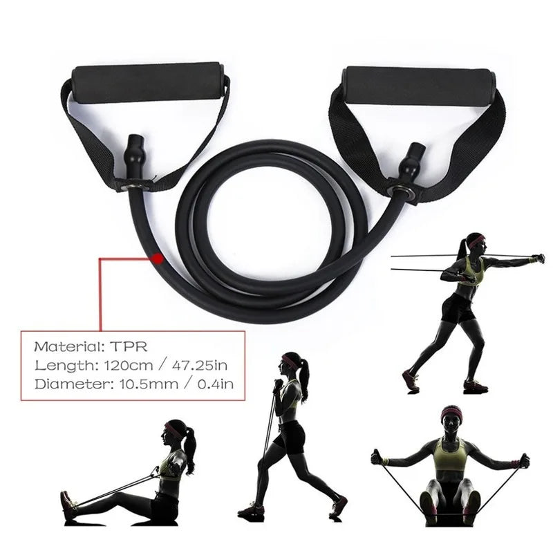 5 Levels Resistance Bands Fitness Yoga Pull Rope Rubber Expander