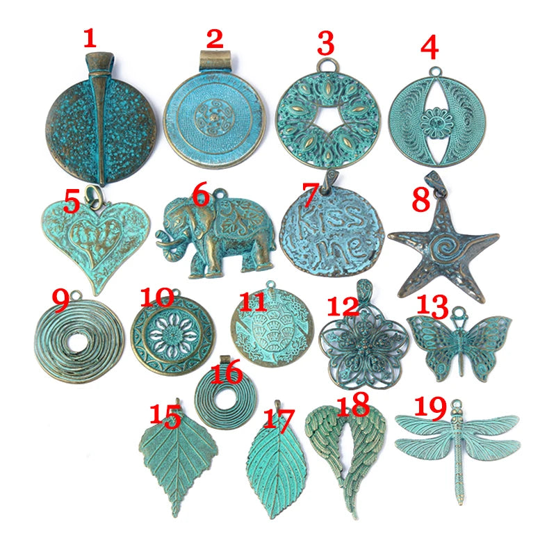 2pcs/lot Verdigris Patina