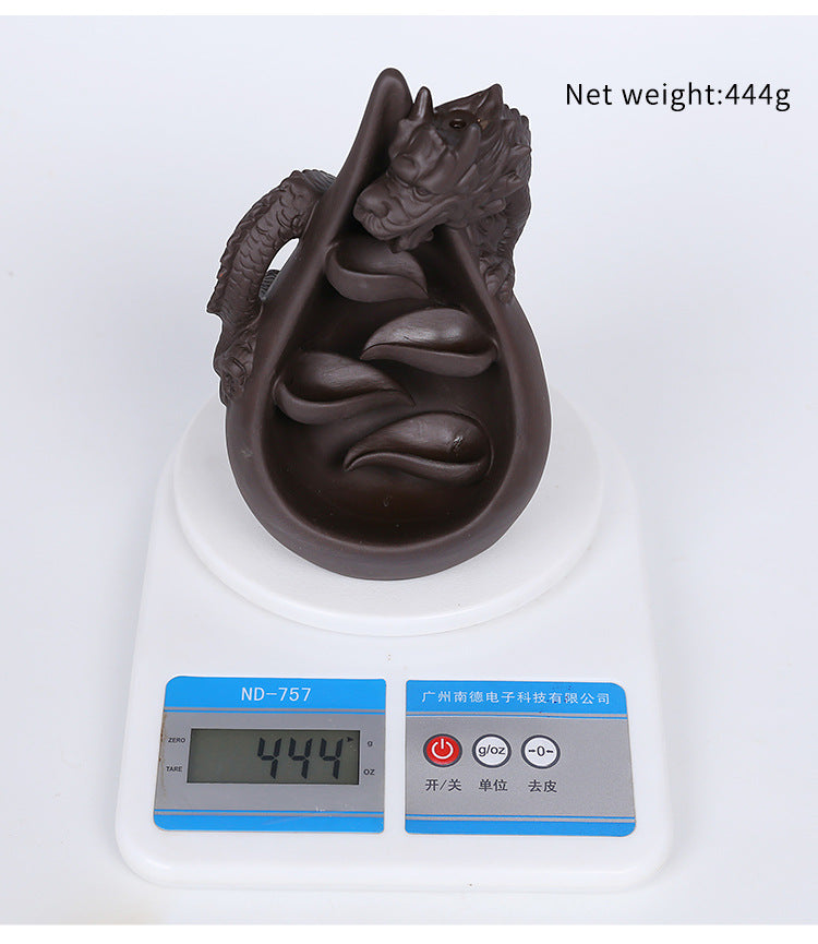 1pc, Relief Dragon Incense Burner, Waterfall Backflow Incense Holder