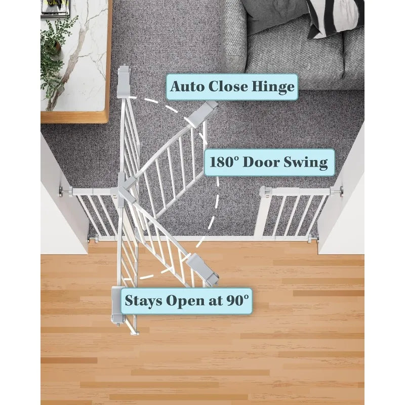 39.6” Dog Gate for Stairs & Doorways, 30"