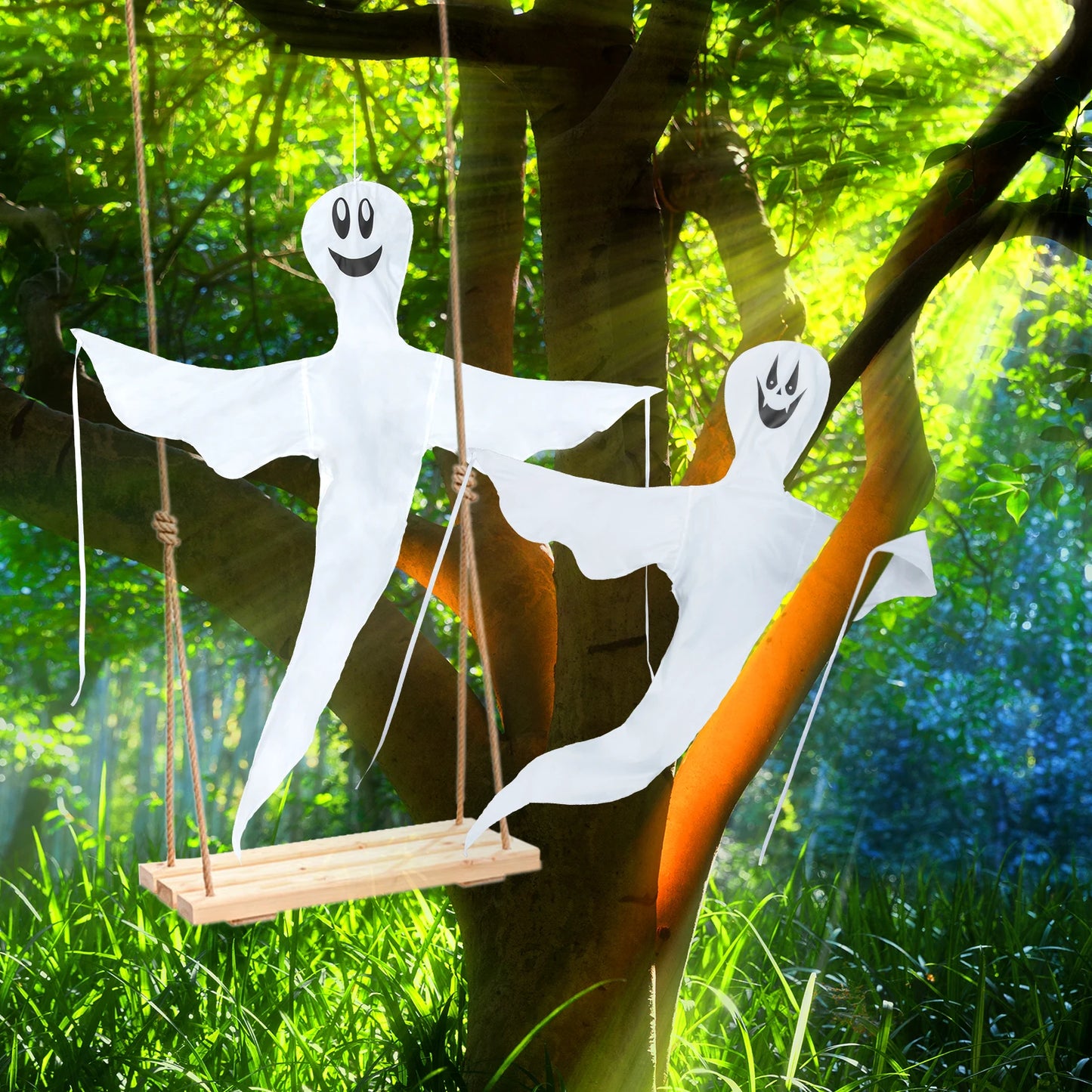 Halloween Tree Wrap Ghost Decoration