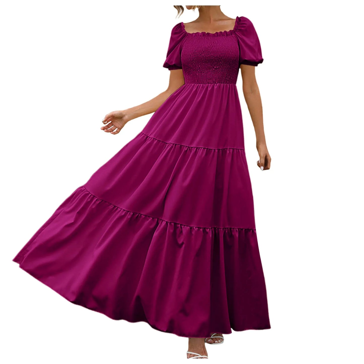 Women's Boho Loose Long Dress Crew