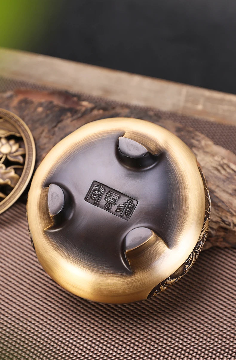 Brass copper incense burner indoor large tray