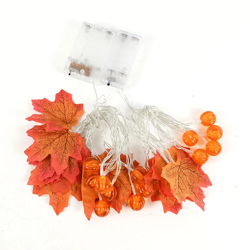 3M 20LED Pumpkin Maple Leaves Light String