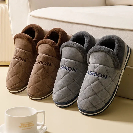 Big Size 47 48 49 50 Men Winter Warm Slippers Waterproof Large Size