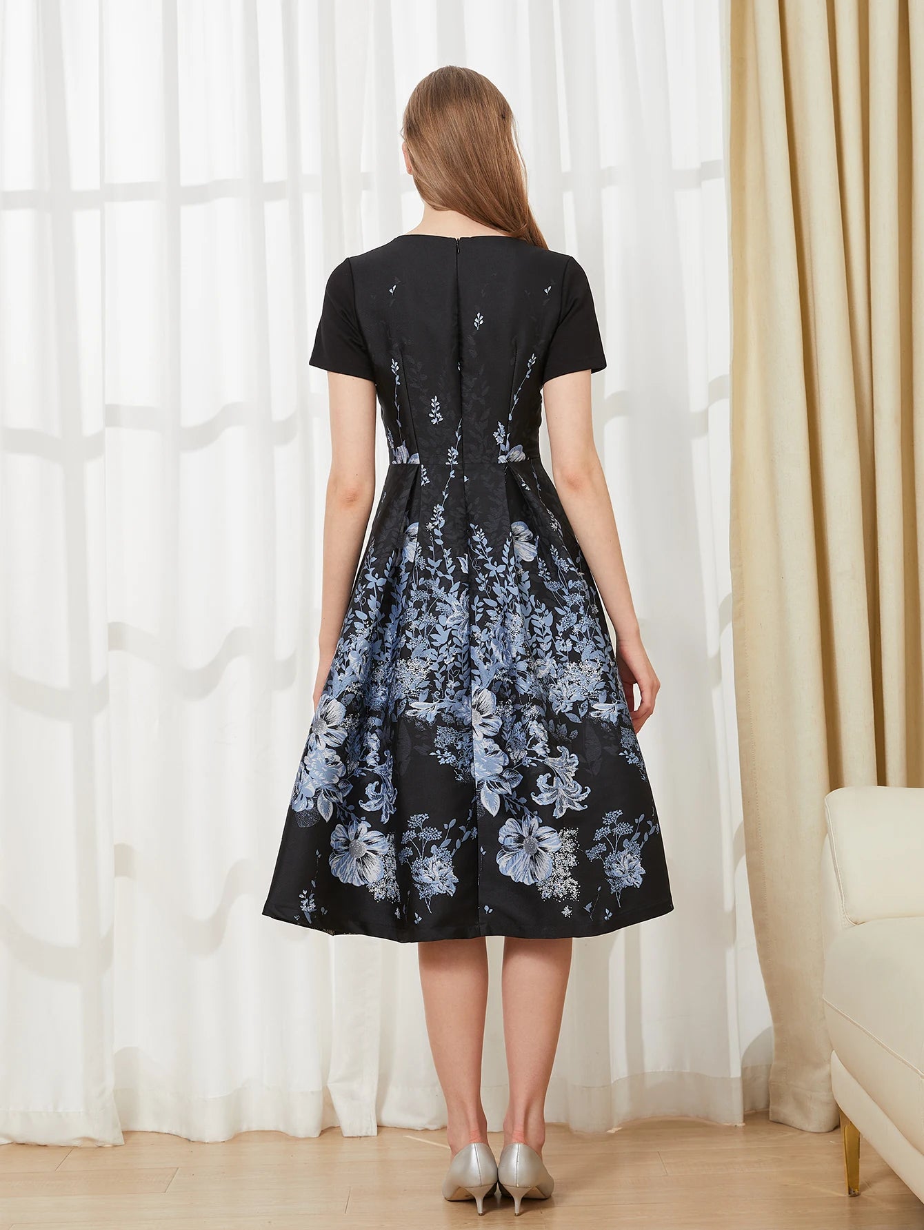 Jacquard Summer Dress Luxury