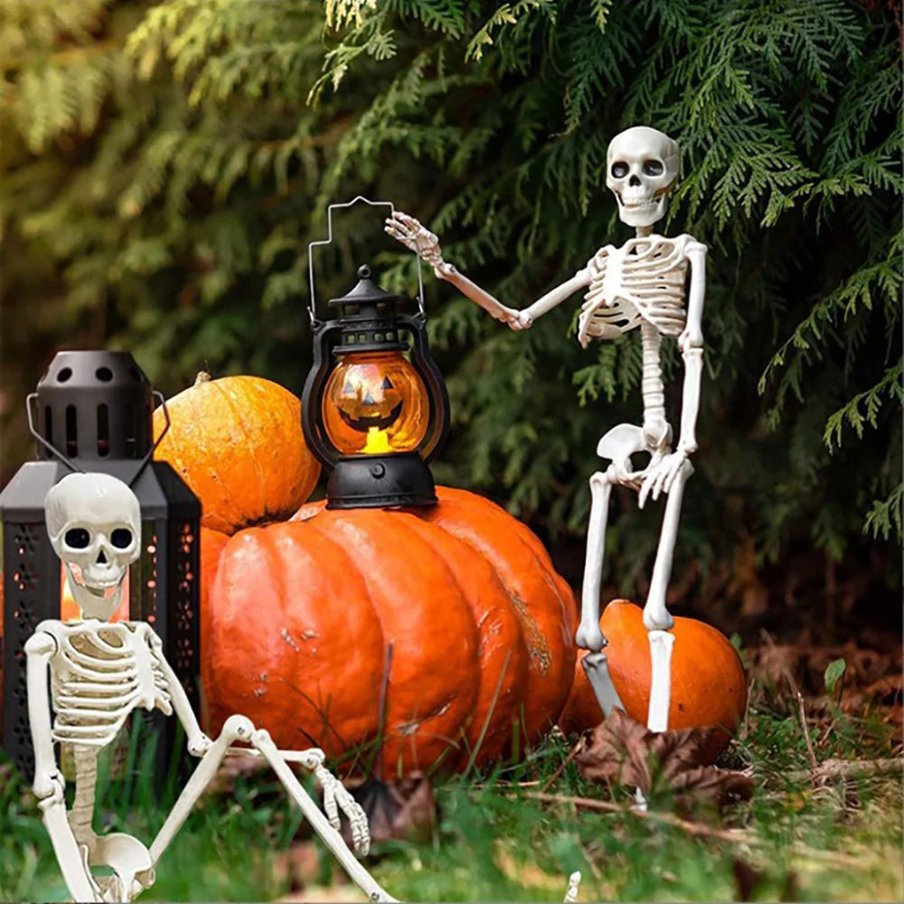 40cm Halloween Human Shape Skeleton,Posable Skeleton,Human Shape Bones,Halloween Herror Decorations,Haunted House Horror Props