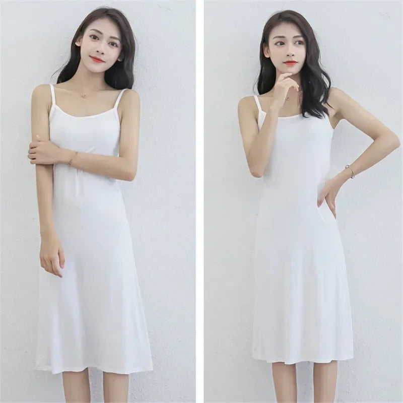 New Women's Camisoles Full Slips Dress with Shoulder-straps