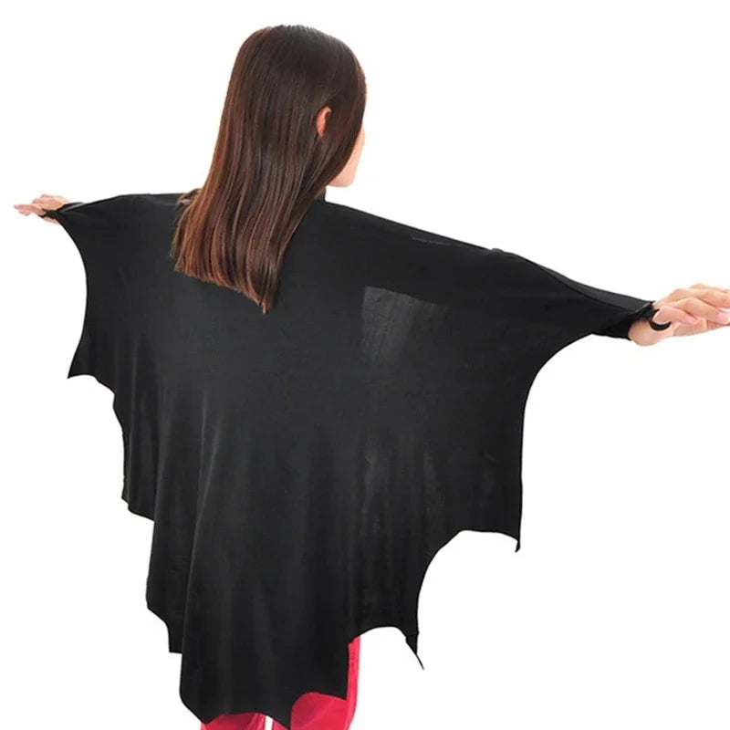 Kids Boys Girls Halloween Bat Costume Black Cape