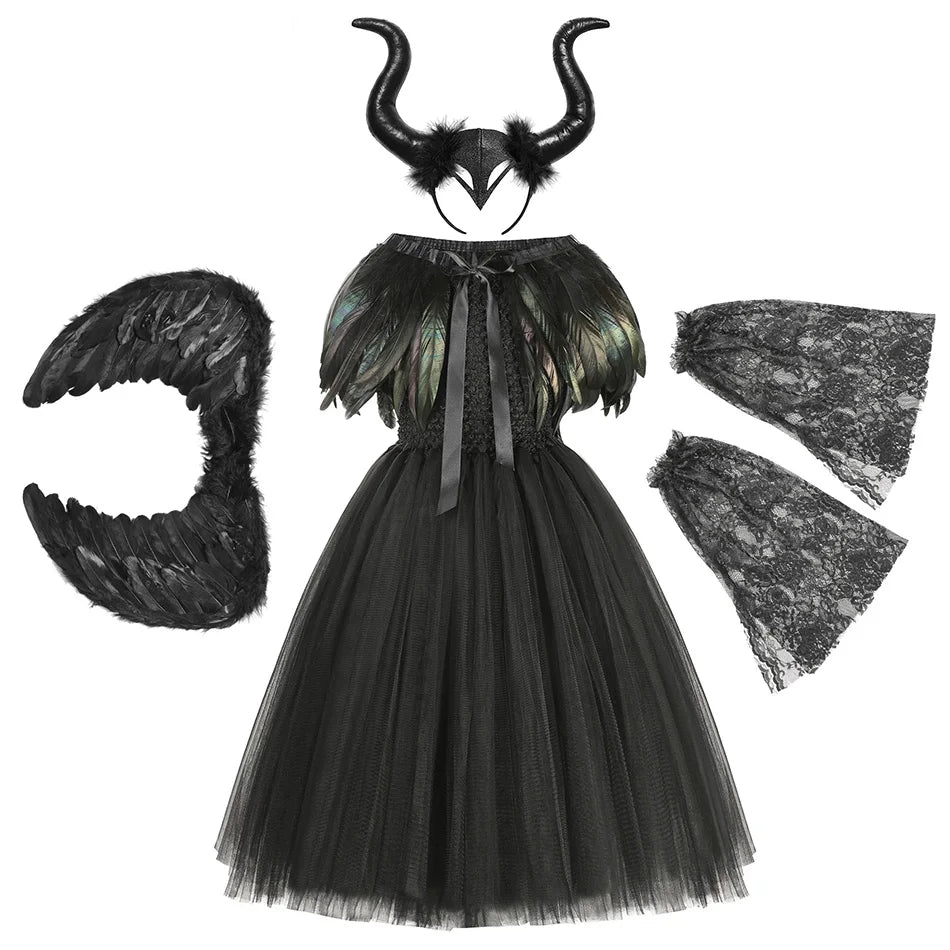 2024 Maleficent Dark Queen Halloween Christmas Girl