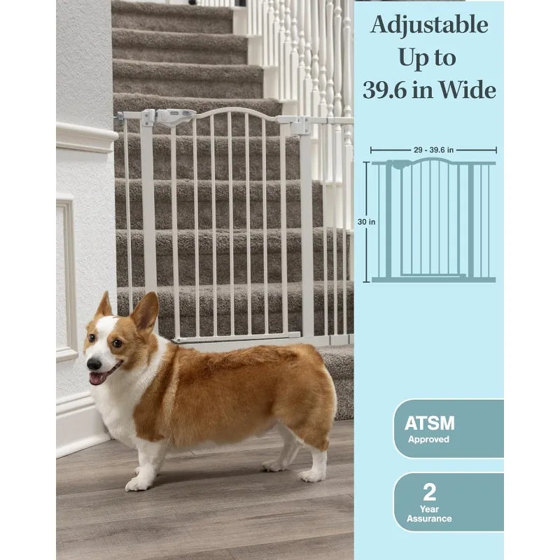 39.6” Dog Gate for Stairs & Doorways, 30"