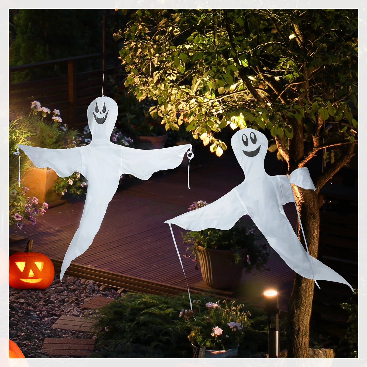 Halloween Tree Wrap Ghost Decoration