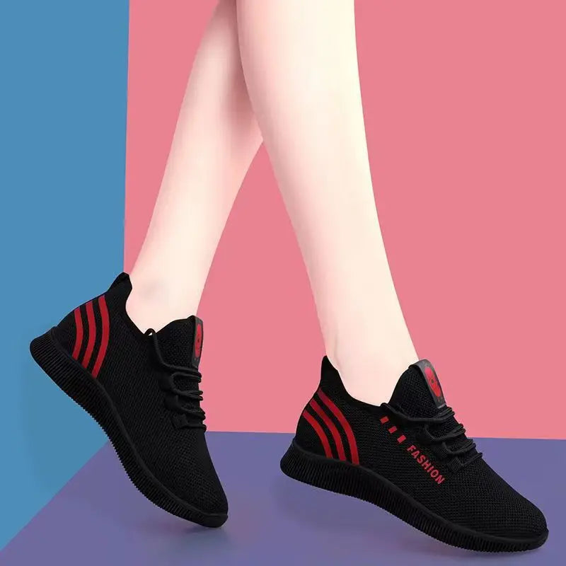 2023 Summer Womens Black Shoes Sneakers Flats Sport Footwear