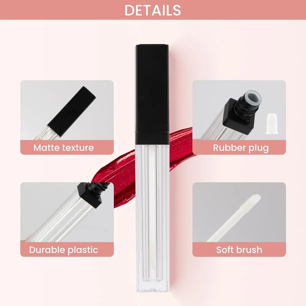 20PCS 5ml Square Lip Gloss Tubes Liquid Lipstick