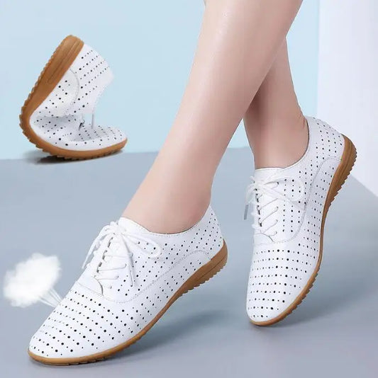 Genuine Leather 2024 Summer Loafers Women Casual Shoes