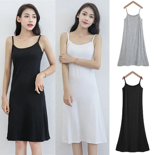 New Women's Camisoles Full Slips Dress with Shoulder-straps