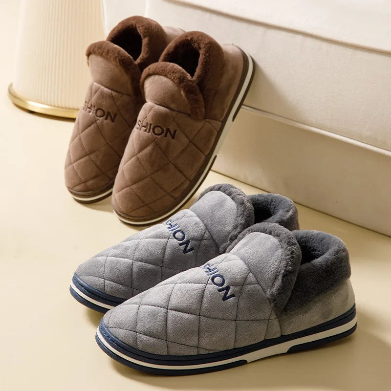 Big Size 47 48 49 50 Men Winter Warm Slippers Waterproof Large Size